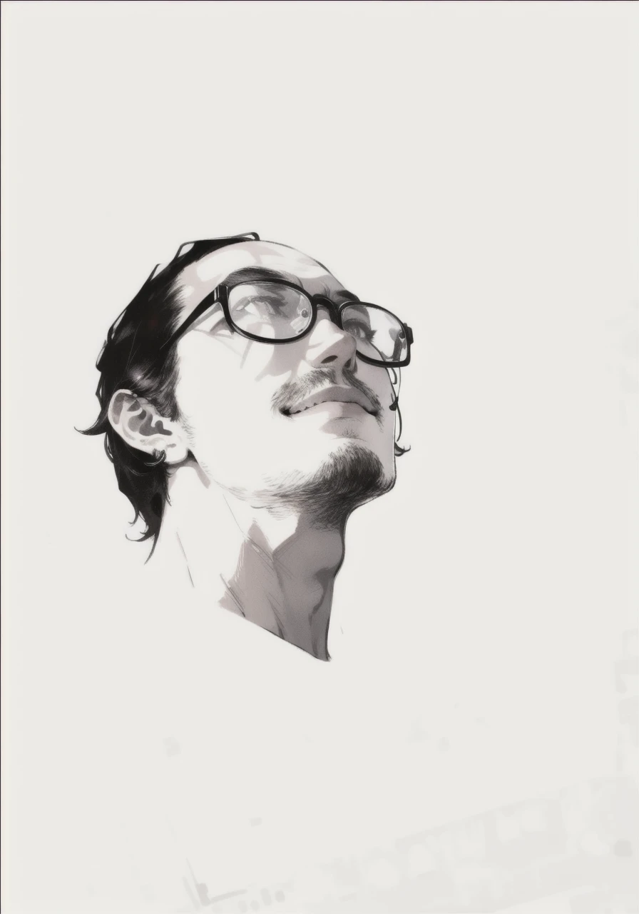 masterpiece, best quality, 1 male, adult, tall muscular, handsome, complicated laboratory, mad scientist, messy hair, forehead, glasses, wooden wall, desk full of junk, test tube, bottles, Window, sit on chair, hold test tube, evil smile, from side|from above