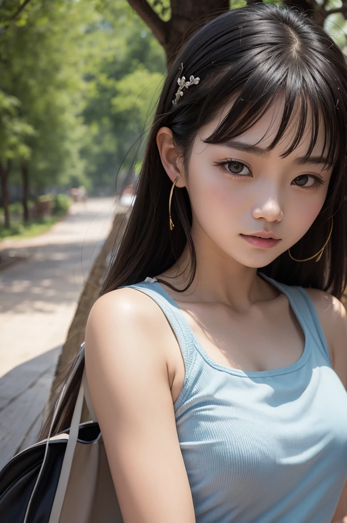 (masutepiece, Best Quality:1.4), Beautiful face, 8K, 85 mm, absurderes, close up of face, violaceaess, gardeniass, Delicate girl, Solo, Night, Looking at Viewer, Upper body, Film grain, chromatic abberation, Sharp Focus, face lights, Professional Lighting, Sophisticated, (Smile),(Simple background, Bokeh background:1.2), Detail Face,