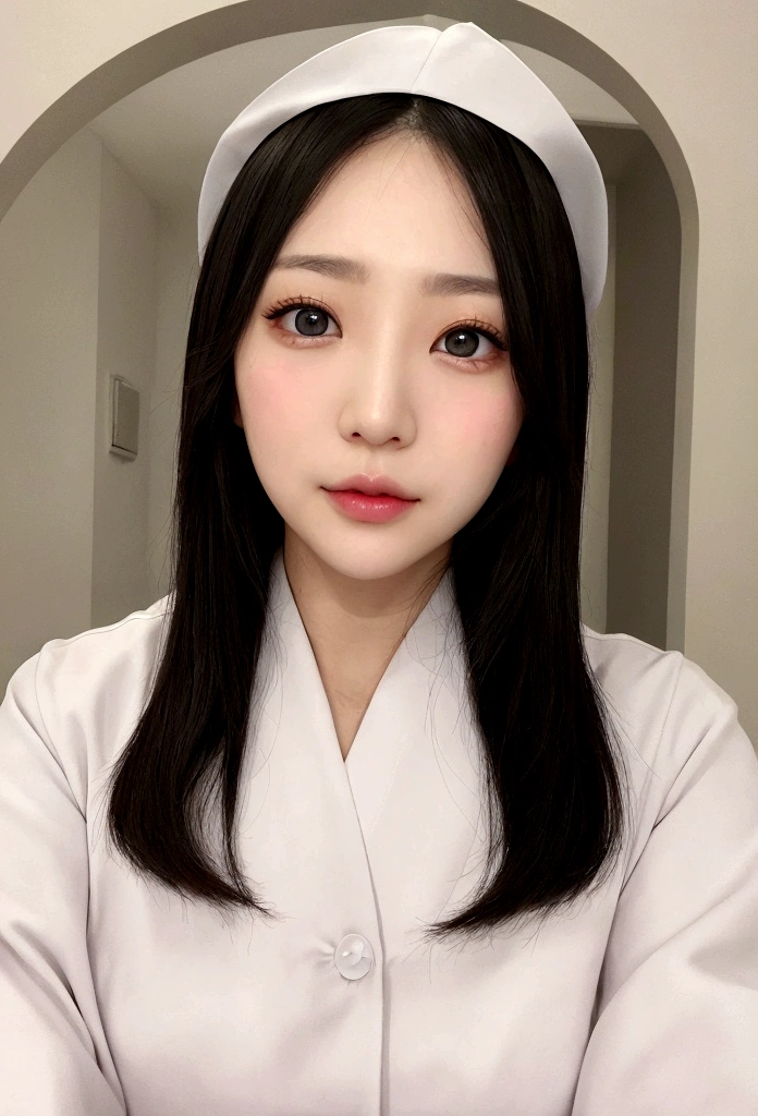 Japanese Beauty、slim、double eyelid、Shortcuts、The bridge of the nose is straight.、nurse、high resolution