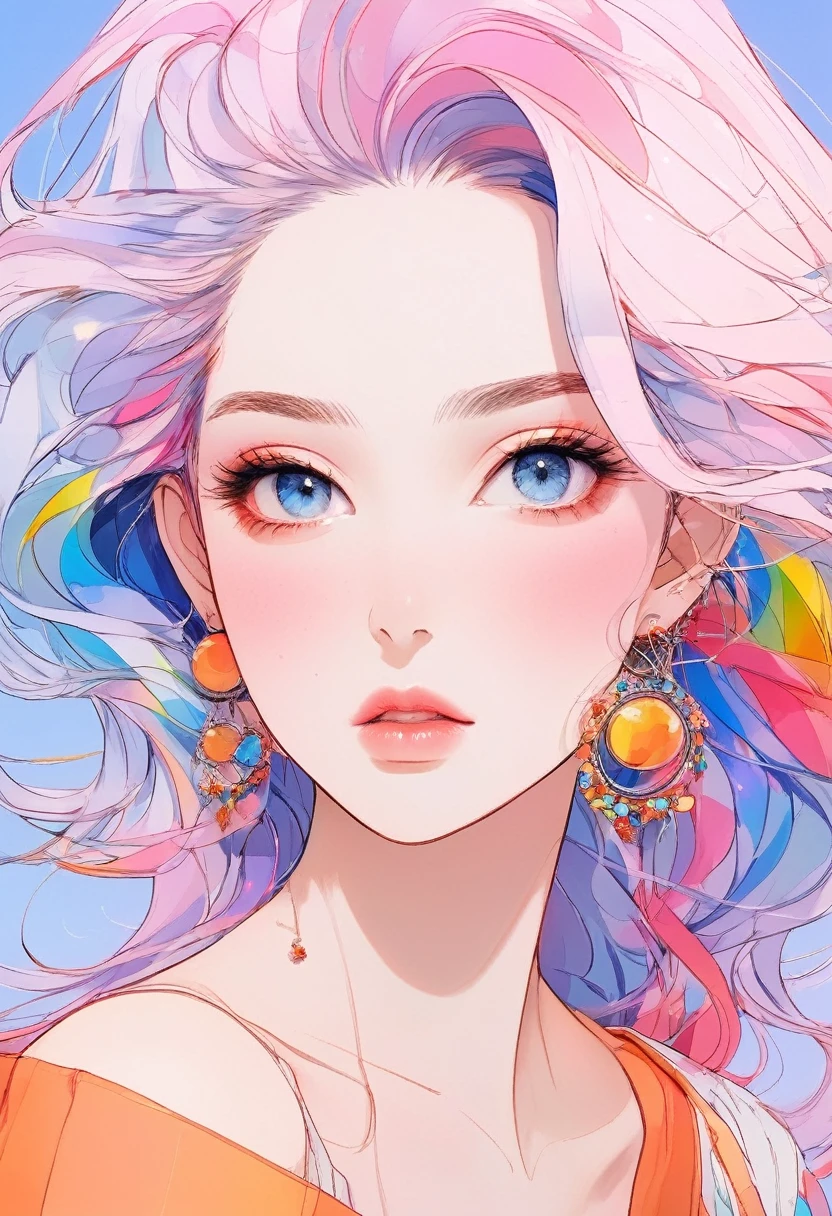 anime ,Realistic ,sketch , One girl, ,lip,  Blue gradient background, Neon Hair,textured crop, , (masterpiece,highest quality,Bottom style)
Negative Prompt: (Worst quality, low quality,Realistic,figure, 3D, 2D, Painting, comics, sketch)
procedure: 40, size: 768x1152, seed: 742720333, model: SDVN7 - Rainbow Style XL, version: v1.6.0-78-GD39440BF, sampler: Euler A, CFG scale: 10, Clip skip: 2, model hash: 6e0ba74ac1, Style Selector Style: base, Style selector enabled: truth, Style Selector Randomization、Earrings、Summer One Piece、Summer image、Hair blowing in the wind