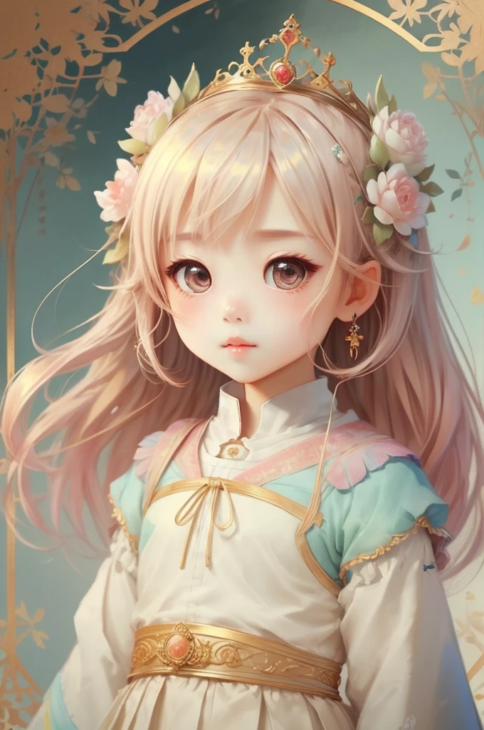Chibi Princess, Jan 08k, rendering, beautiful, pastel colour, Authenticity, original, masterpiece, highest quality, highest quality, beautiful そして 美的,