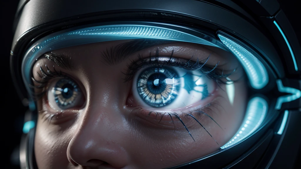 Eye of futuristic and Innovative Imagery AI and Automation use of artificial intelligence and automation in business processes, illustrating