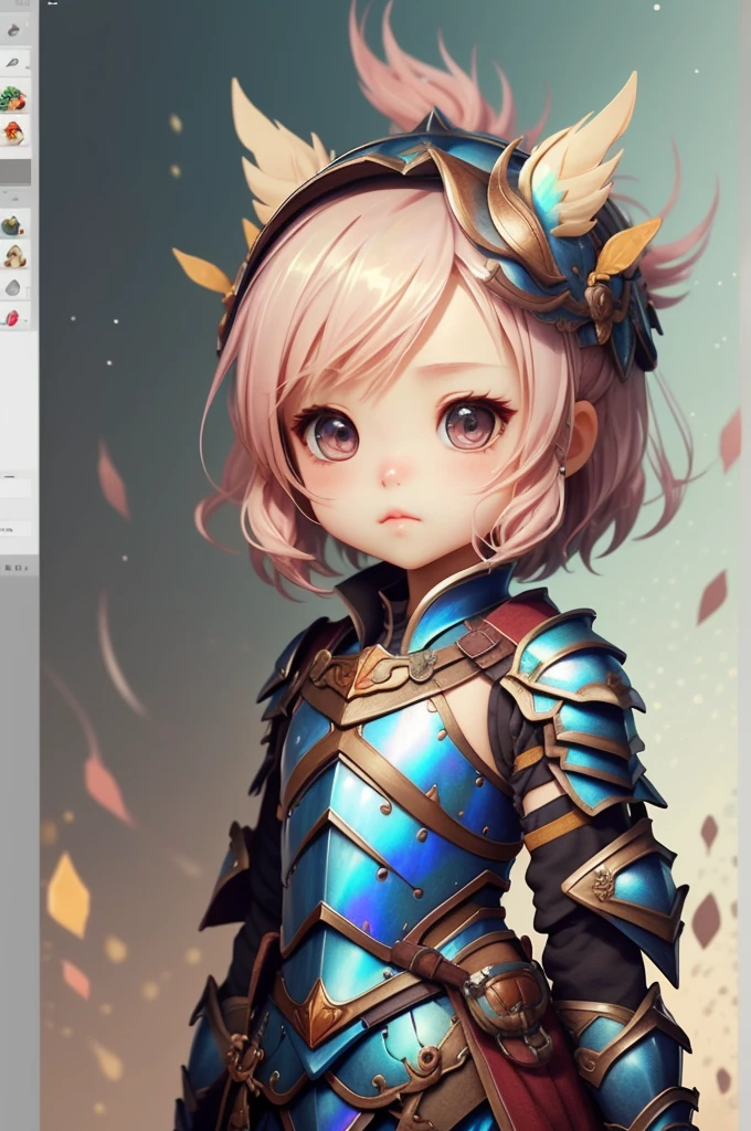 Chibi Character, tickle, kind, sweet, Pastel colored armor, hologram, Deformation, Jan 08k, rendering, beautiful, Authenticity, original, masterpiece, highest quality, highest quality, beautiful そして 美的,