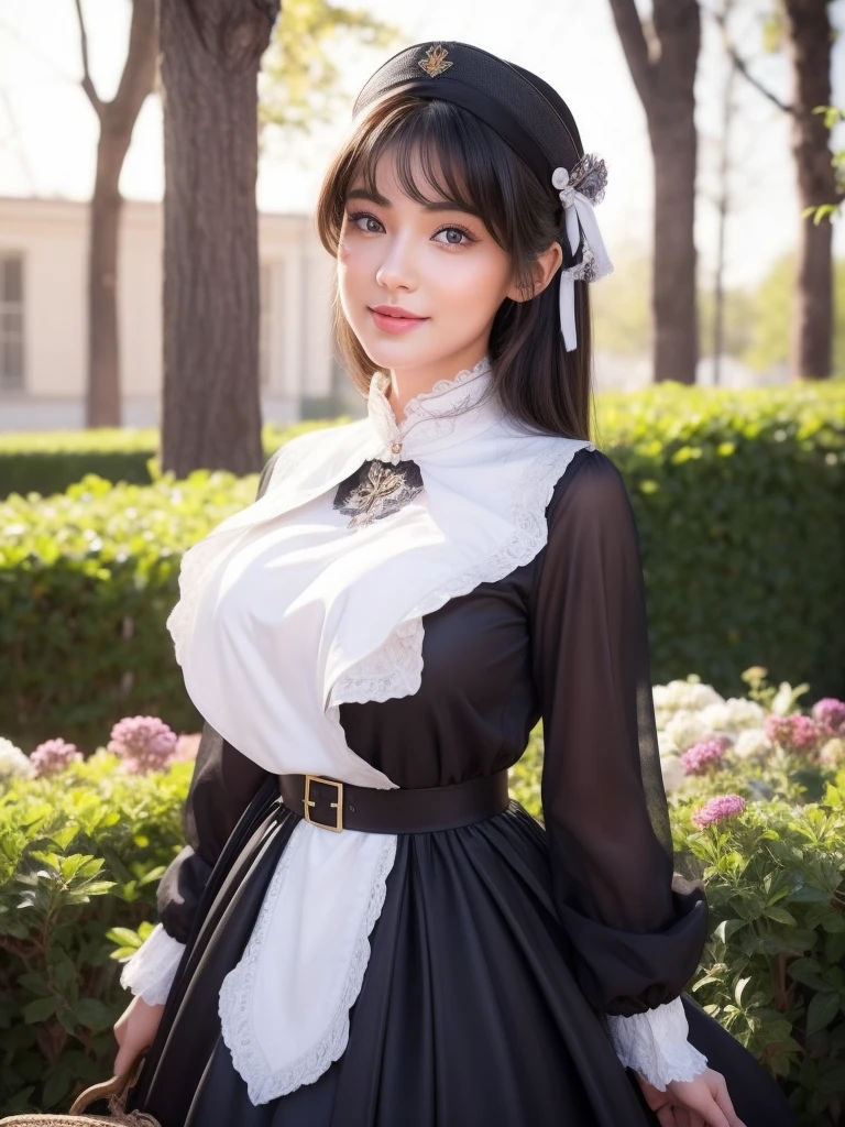 (Hyper-realistic) , (illustratio), (Increase the resolution),(8K), (Most Best Illustration),(extremely detaile), (Beautiful and delicate eyes),(The face is super detailed), (Detailed face), solo,1个Giant Breast Girl, looking at viewert, in the darkness nigth, deep shading, ssmile,cabelos preto e longos,(((Russian women's uniform:1.8)))