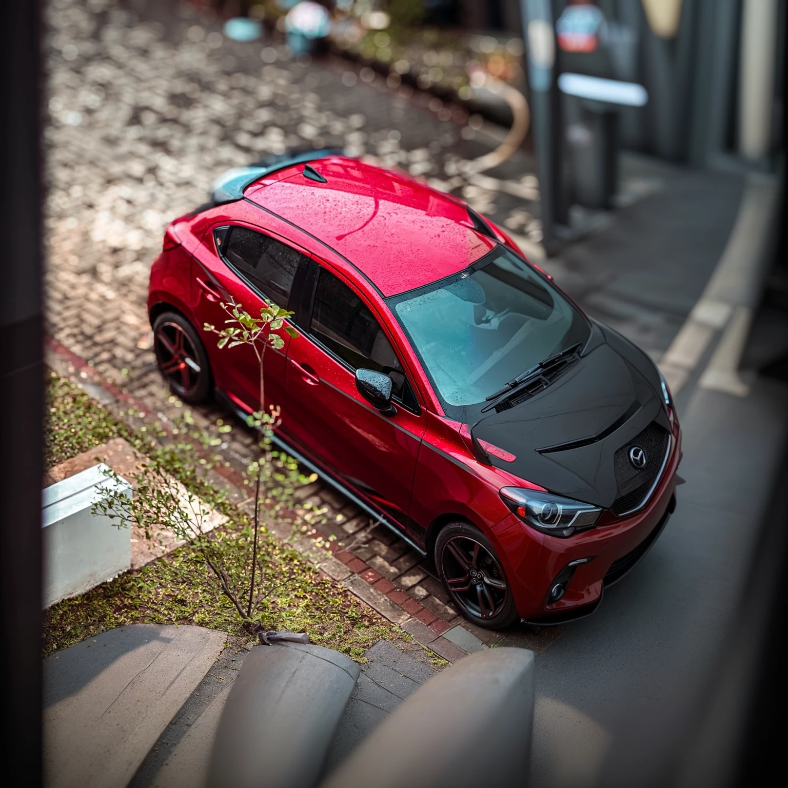 beautiful detailed 1girl, detailed mazda 2 skyactiv car, photo-realistic, (best quality,4k,8k,highres,masterpiece:1.2),ultra-detailed,(realistic,photorealistic,photo-realistic:1.37),HDR,UHD,studio lighting,ultra-fine painting,sharp focus,physically-based rendering,extreme detail description,professional,vivid colors,bokeh,concept car,automotive,transportation