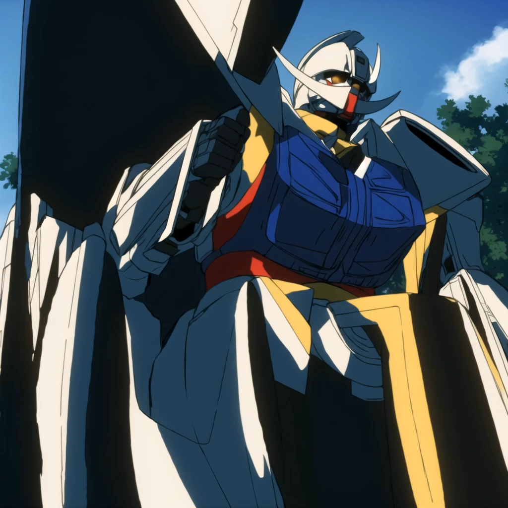 masterpiece, best quality, solo,looking at viewer,city,outdoor,giant,mecha,Realistic, 
turnA,