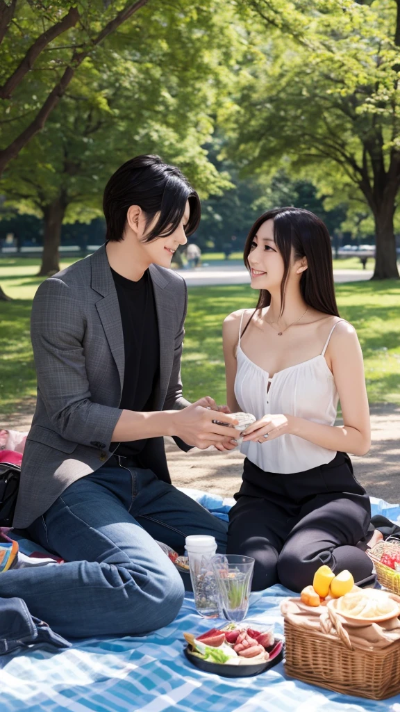 A picnic date in the park with the tall and stylish male idol, Meguro Ren。