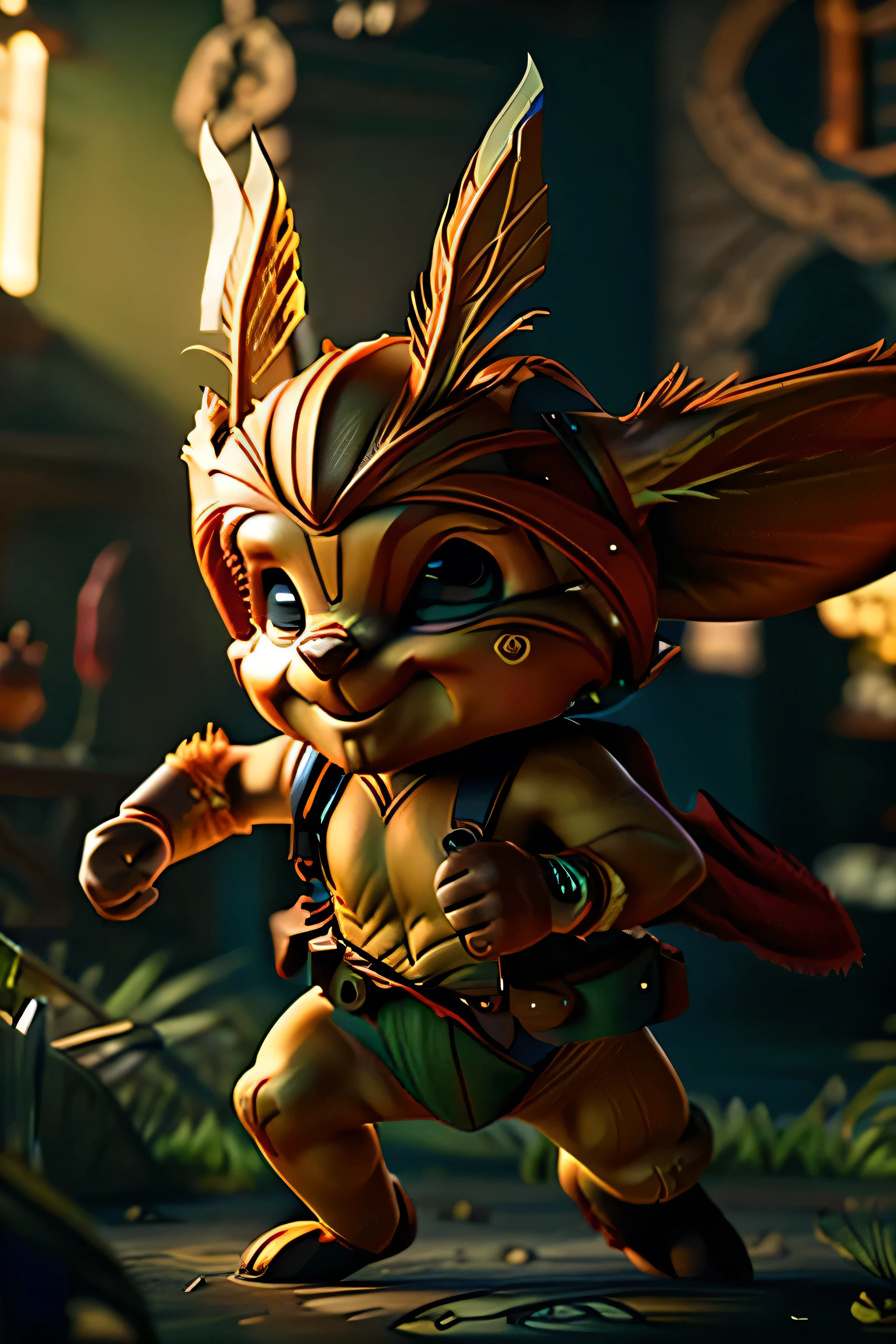 duende character, dynamic action scene, vibrant colors, cinematic lighting, dramatic lighting, best quality, masterpiece, very aesthetic, perfect composition, intricate details, ultra-detailed