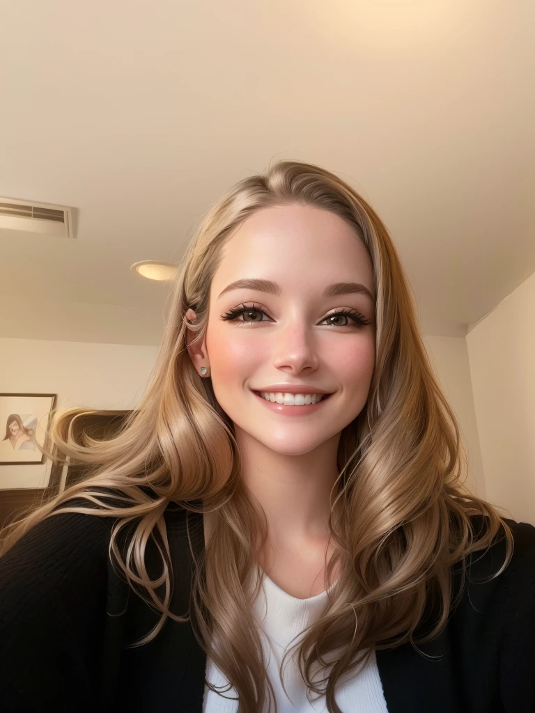 smiling woman with long hair and black sweater in a room, jennifer wuestling, headshot profile picture, front portrait, taken in the early 2020s, profile image, laurie greasely, karolina cummings, amanda lilleston, profile picture, laurie greasly, nina tryggvadottir, miranda meeks, dimples in cheeks, disney like picture