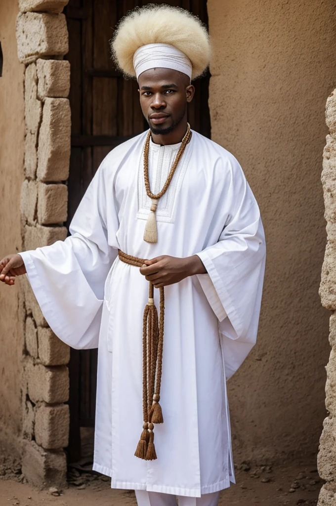 Albinos africain beaux femme homme tenue traditionnelle groupe 