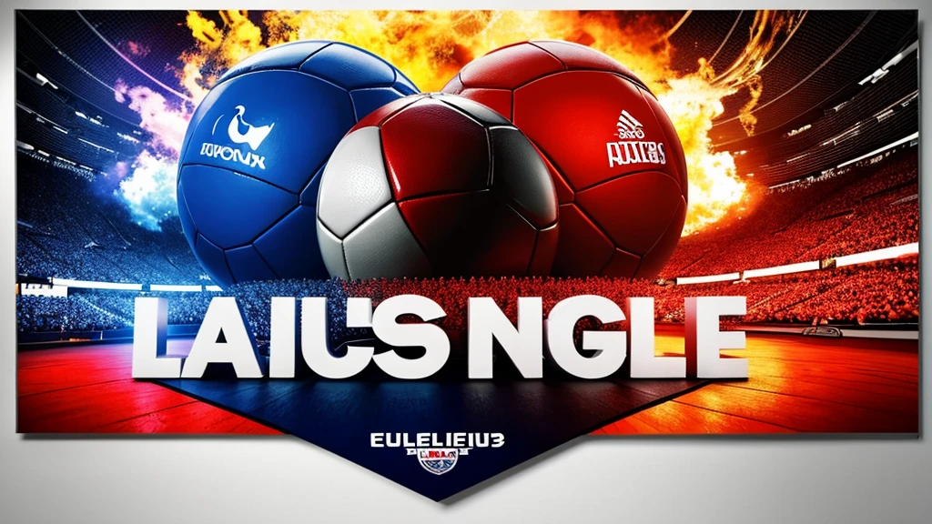 Design a visually captivating advertising poster for the Football Euro League that exudes an epic and thrilling atmosphere. The poster should showcase the excitement and intensity of the tournament while capturing the spirit of competition and unity among teams. Incorporate the following elements to create a compelling background:
