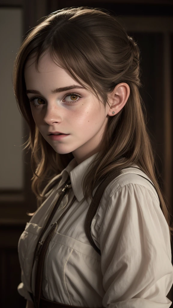 Young woman looking at viewer, goblin, Emma Watson 