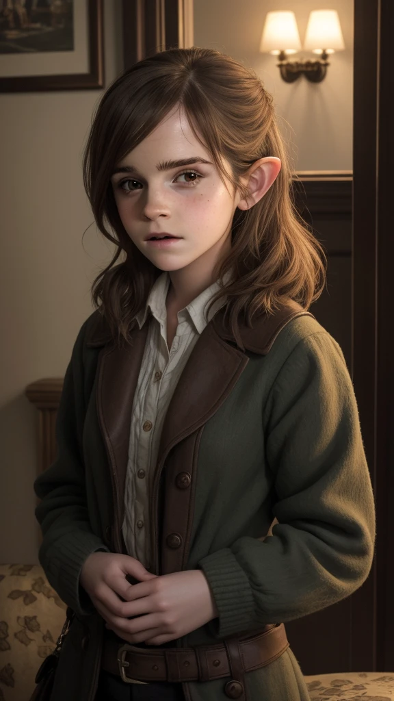 Young woman looking at viewer, goblin, Emma Watson