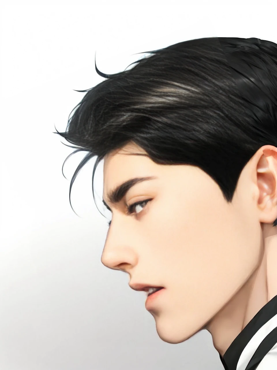 masterpiece, 1boy, young, handsome, black hair, undercut hair, perfect face, detailed eyes and face, black eyes, clean shaved, muscular, capturing a rural atmosphere, dynamic lighting, unreal engine 5