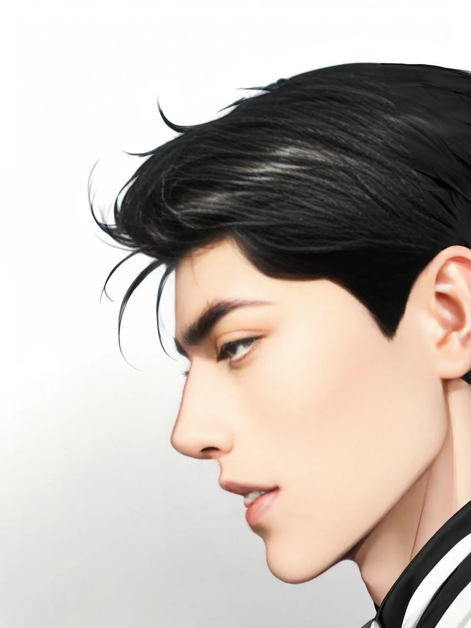 masterpiece, 1boy, young, handsome, black hair, undercut hair, perfect face, detailed eyes and face, black eyes, clean shaved, muscular, capturing a rural atmosphere, dynamic lighting, unreal engine 5