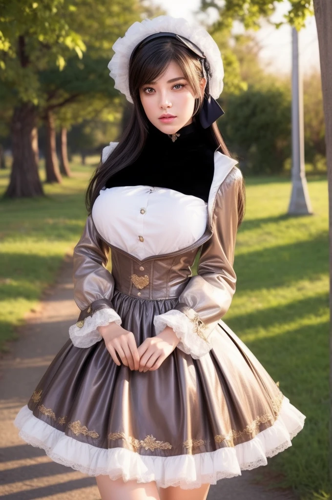 (Hyper-realistic) , (illustratio), (Increase the resolution),(8K), (Most Best Illustration),(extremely detaile), (Beautiful and delicate eyes),(The face is super detailed), (Detailed face), solo,1个Giant Breast Girl, looking at viewert, in the darkness nigth, deep shading, ssmile,cabelos preto e longos，（（（Russian women's uniform：1.8）））