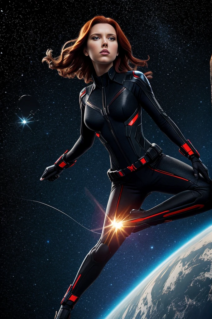 Space black widow spider