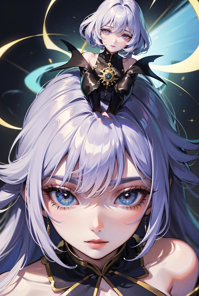 ((tmasterpiece)),(Best quality at best),(A half body),looks away,(ultra intricately detailed),(Highest definition),(8K),(Clean lines),(Perfect facial features,Perfect flesh),(offcial art),1Blittle girl,Great Magician,Star magic,Peerless beauty,magnificent robe,Bloodless skin,Empty eyes,authoritative,Dark blue style,Empty,Solitude,Have a keen insight into things,Extremely gorgeous,high-heels