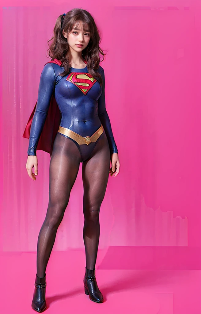No background、(((Beautiful legs in black tights.)))、(((Legally express the beauty of your smile)))、((((Make the most of your original images)))、(((体にぴったりフィットするSupergirl Costume)))、(((Supergirl Costume)))、(((Beautiful twin tail hairstyle)))、(((She is winking cutely.)))、(((Please wear black tights....、Wear red boots)))、((Best image quality、8k))、((highest quality、8k、masterpiece:1.3))、(((Preserve background )))、Sharp focus:1.2、Beautiful woman with perfect figure:1.4、Slim Abs:1.2、Wet body:1.5、Highly detailed face and skin texture、8k