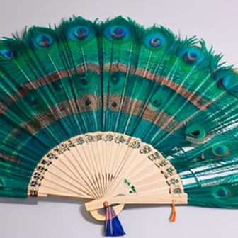 Make a fan out of peacock feathers