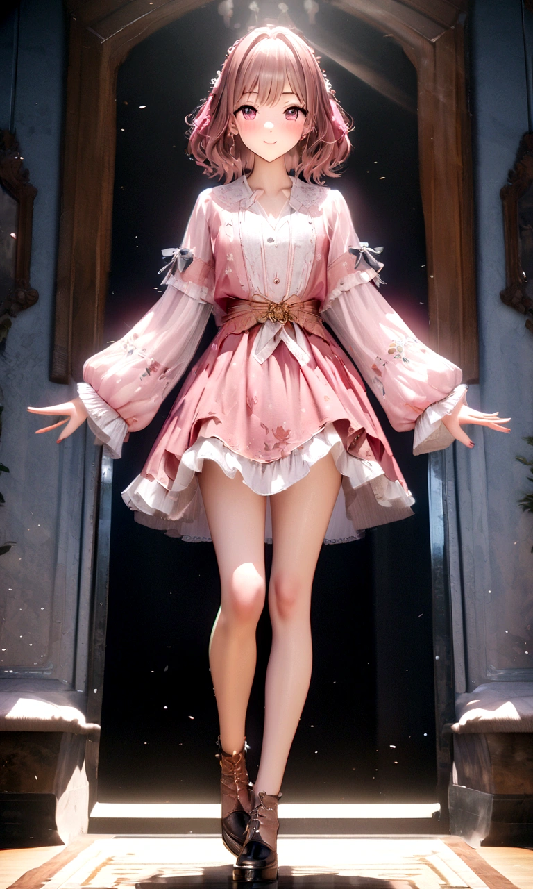 masterpiece:1.3), (8K, best quality:1.3), Highest image quality, intricate details, high resolution, depth field, Natural light, professional lighting, BREAK, (1 girl), (solo), full body, gravure, anime waifu, random character, (very beautiful:1.3), (very cute face:1.3), (Beautiful face with perfect symmetry), (high detail skin: 1.2), Photorealistic anime girl rendering, Realistic anime 3D style, volume lighting, soft light, Bright colors, bright colors, Create digital artwork in Japanese anime illustration style,