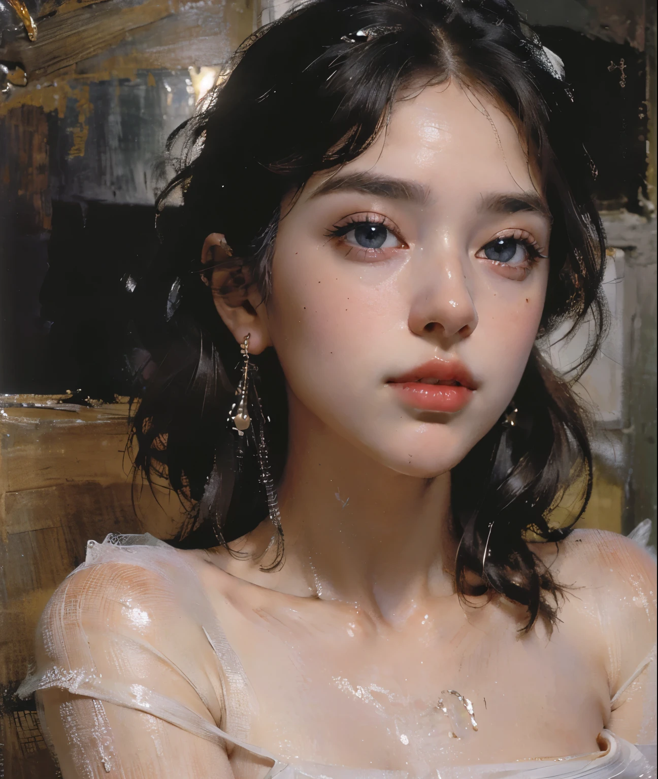 (Highest quality, 4k, 8k, high resolution, masterpiece: 1.2), ultra detailed, (realistic, photorealistic, photorealistic: 1.37), 1 girl, beautifully detailed eyes, ultra detailed pupils, moist pupils, delicate skin, beautifully detailed lips, highly detailed eyes and face, long eyelashes, cute girl, big bath, whole body covered in bubbles