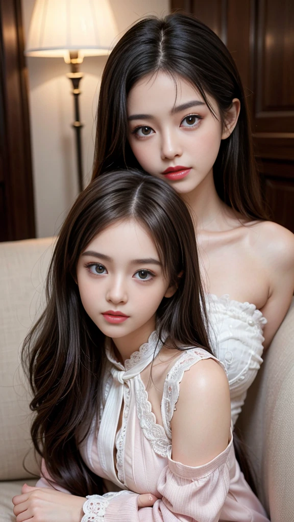(((Very cute beautiful girl))), :1.5, Outstanding Style, Trending Fashion, Fascinating, Sensual, Ultra-detailed, Sexual, Unrivaled, Pleasurable, ecstasy, Super comfortable, Climax, Gaze at the viewer, blush:1.2, Beautiful bust line