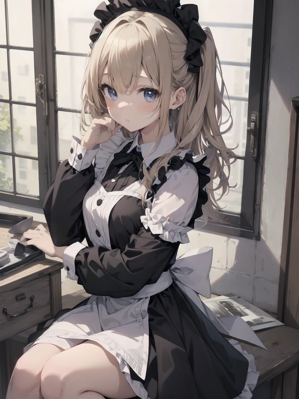 Masterpiece、Disorganized、矛盾するほどのDisorganized、可愛すぎてcuteDisorganized、cute、Super cute、girl、solo、Maid