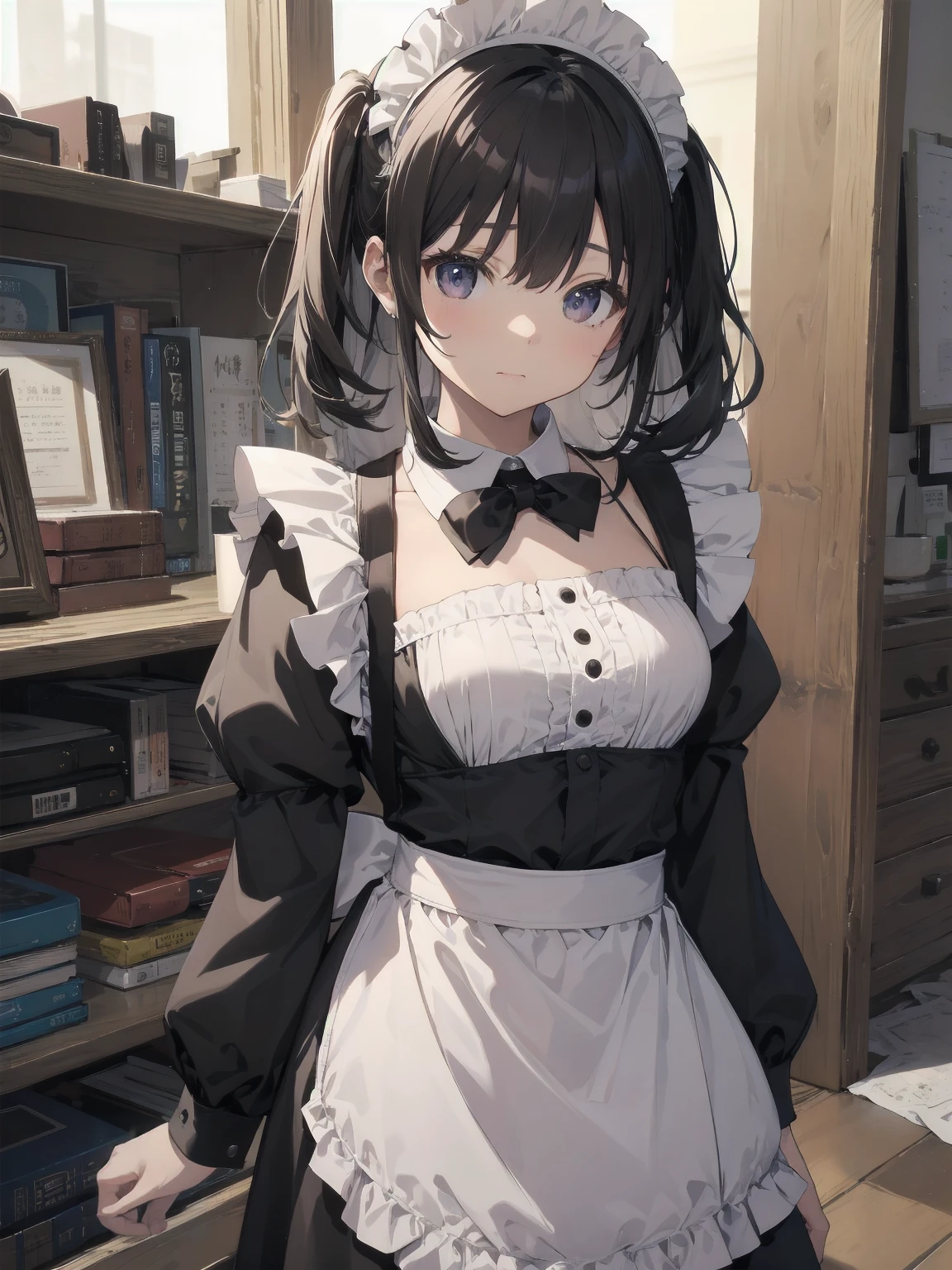 Masterpiece、Disorganized、矛盾するほどのDisorganized、可愛すぎてcuteDisorganized、cute、Super cute、girl、solo、Maid
