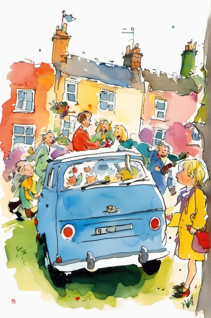 QUENTIN BLAKE STYLE - Enter a world imbued with the unique style of Quentin Blake, The legendary illustrator who brought countless classic children&#39;s books to life. Embark on a mid-journey adventure that will take you to vibrant and colorful environments, The characters and scenery are full of energy and vibrancy.. Following the style of Quentin Blake, The illustrations are characterized by expressive lines and dynamic brushstrokes., Give your images a sense of movement and spontaneity. Characters are whimsical and playful in appearance, The environments are intricately detailed,, Full of fun surprises. Colors are bright and vivid, Make your scene vibrant. Paying tribute to the humor and quirkiness of Quentin Blake&#39;s work, The adventures along the way、Let your kids unleash their imagination、An invitation to embrace the magic of illustration。. Get ready for a journey full of surprises and delights, Quentin Blake&#39;s distinctive artistic style brings every page to life. There must be a botanical garden there..