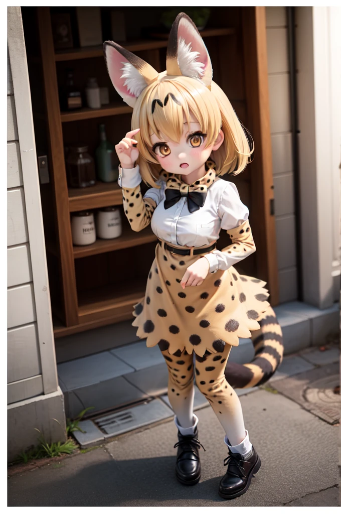 best quality, 1girl, serval (kemono friends), kemono friends, serval, maid uniform