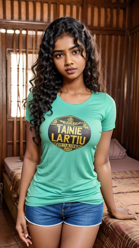 18 age old Tamil Nadu Village girl. A girl doing dirty talks with step brother.
Wearing skinny t shirt and shorts..
Oily skin, curly hair, clear face, angry face reaction, big lips, lipstick.
Background Tamilnadu Village house bedroom.
8k UHD best quality, hyper elastic.