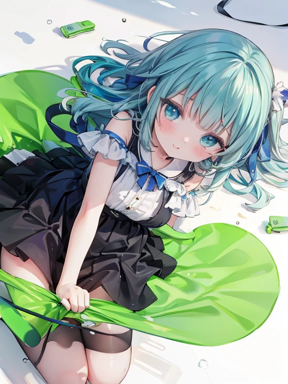 (Highest quality)、(Highest quality)、cute、(choker).eyes are emerald、Short Bob、