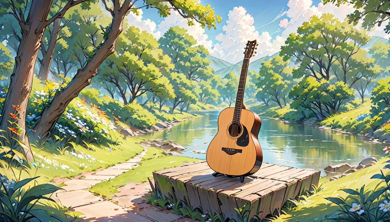 Acoustic Guitar in Nature