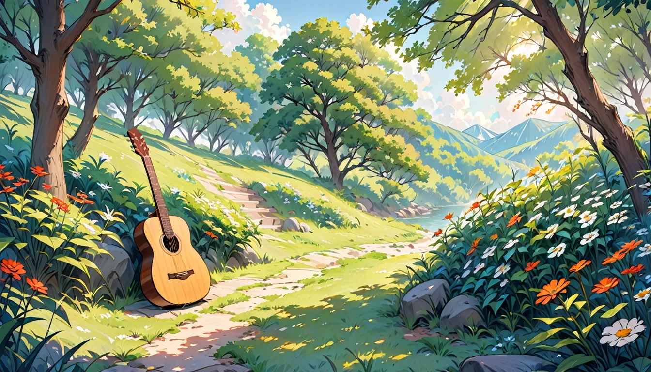 Acoustic Guitar in Nature