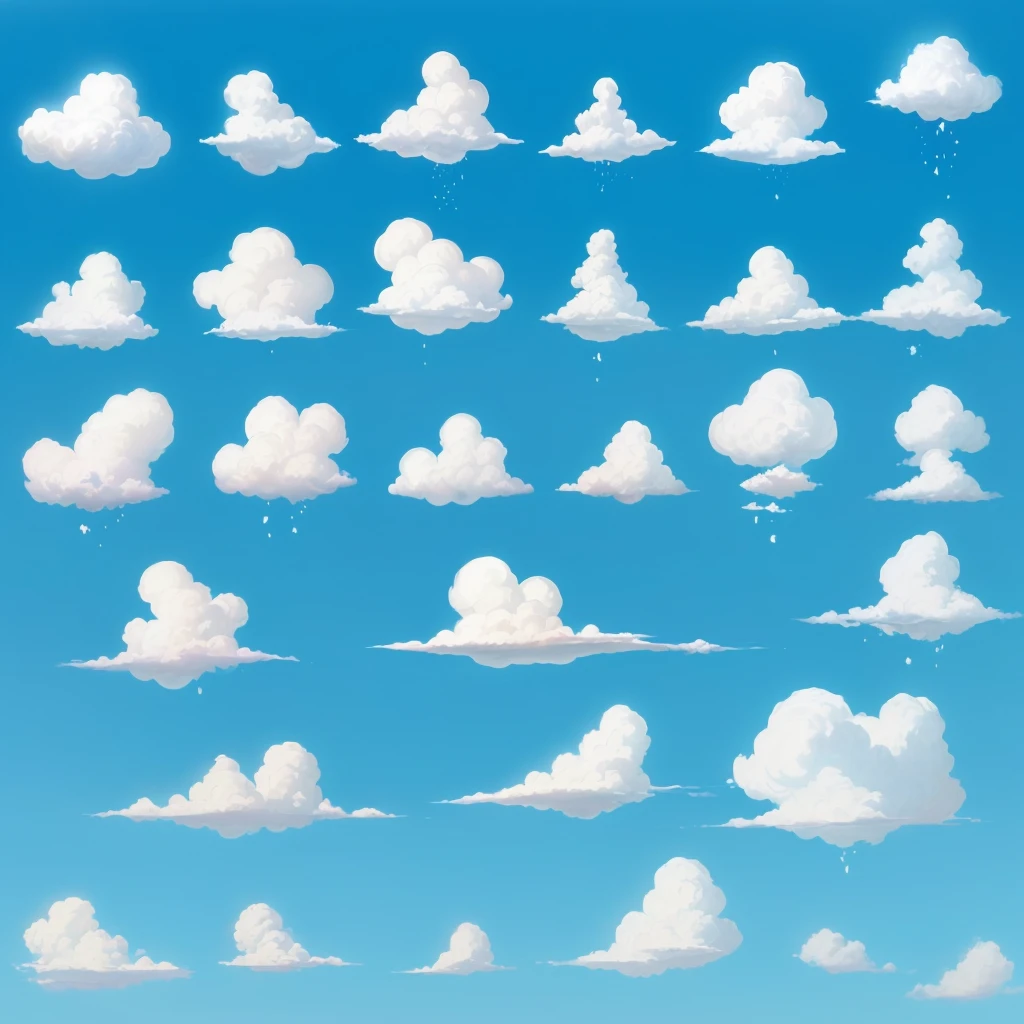 a close up of a bunch of clouds in the sky, anime clouds, realistic clouds, beautifull puffy clouds. anime, some clouds, highly detailed clouds, detailed clouds, puffy cute clouds, clouds, cloud, few clouds, melting clouds, fluffy clouds, volume clouds, cumulus, loots of clouds, fluffy white clouds, hyper realistic clouds, cumulus clouds, anime style clouds, 8K image quality, Masterpiece