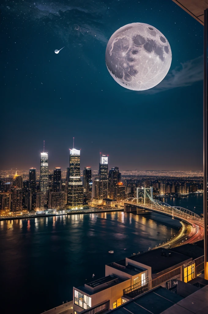 City at the moon