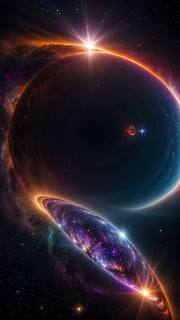 In the quiet silence of the universe, Chic and eerie solar flares dance across the vast sky. This fascinating phenomenon, Captured in a captivating photograph, Displays sun rays with an otherworldly glow, Defying the Nature of the Celestial Bodies. A vibrant mix of shimmering purple and ethereal blue, Creating a stunning sight against the velvet blackness of space. The brilliance of the flare is captured beautifully., Viewers can witness a celestial ballet of light and energy. Attention to detail, Every explosion and wave of the flare is depicted with amazing accuracy., Immerse the viewer in awe-inspiring beauty.