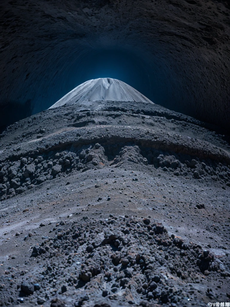 Volcanic ash mountain、Bottom-up view