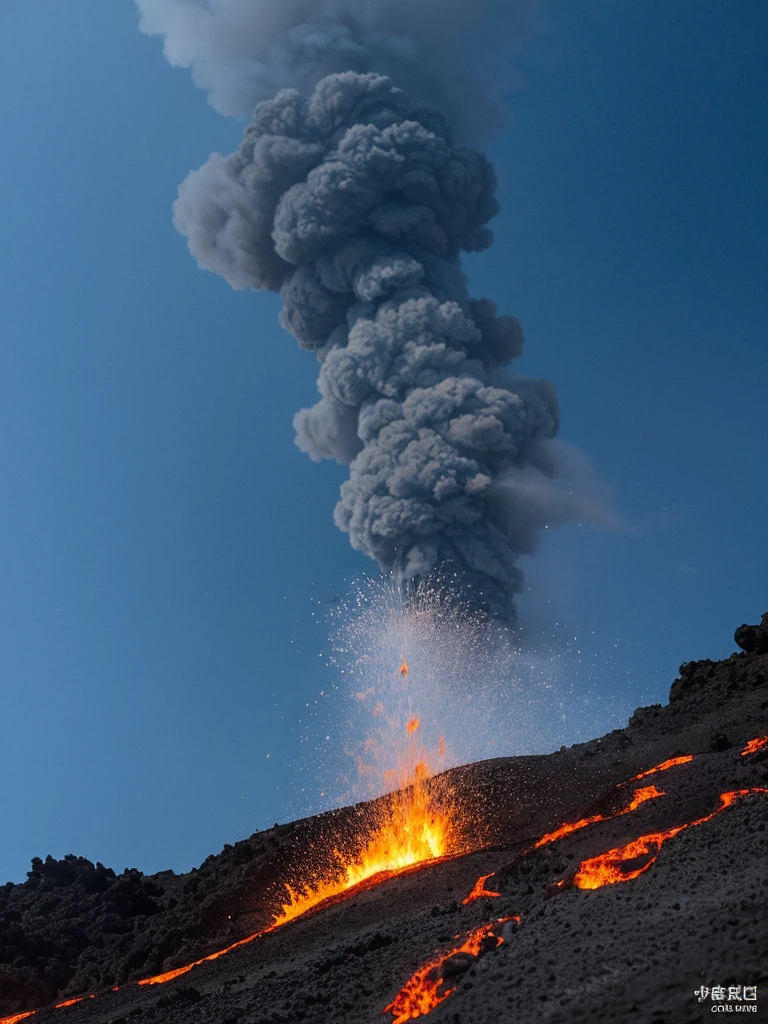 Volcanic ash mountain、Bottom-up view