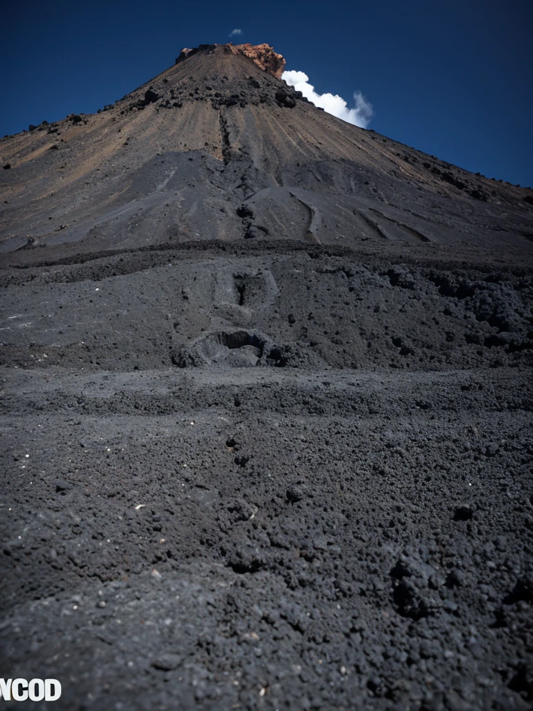 Volcanic ash mountain、Bottom-up view