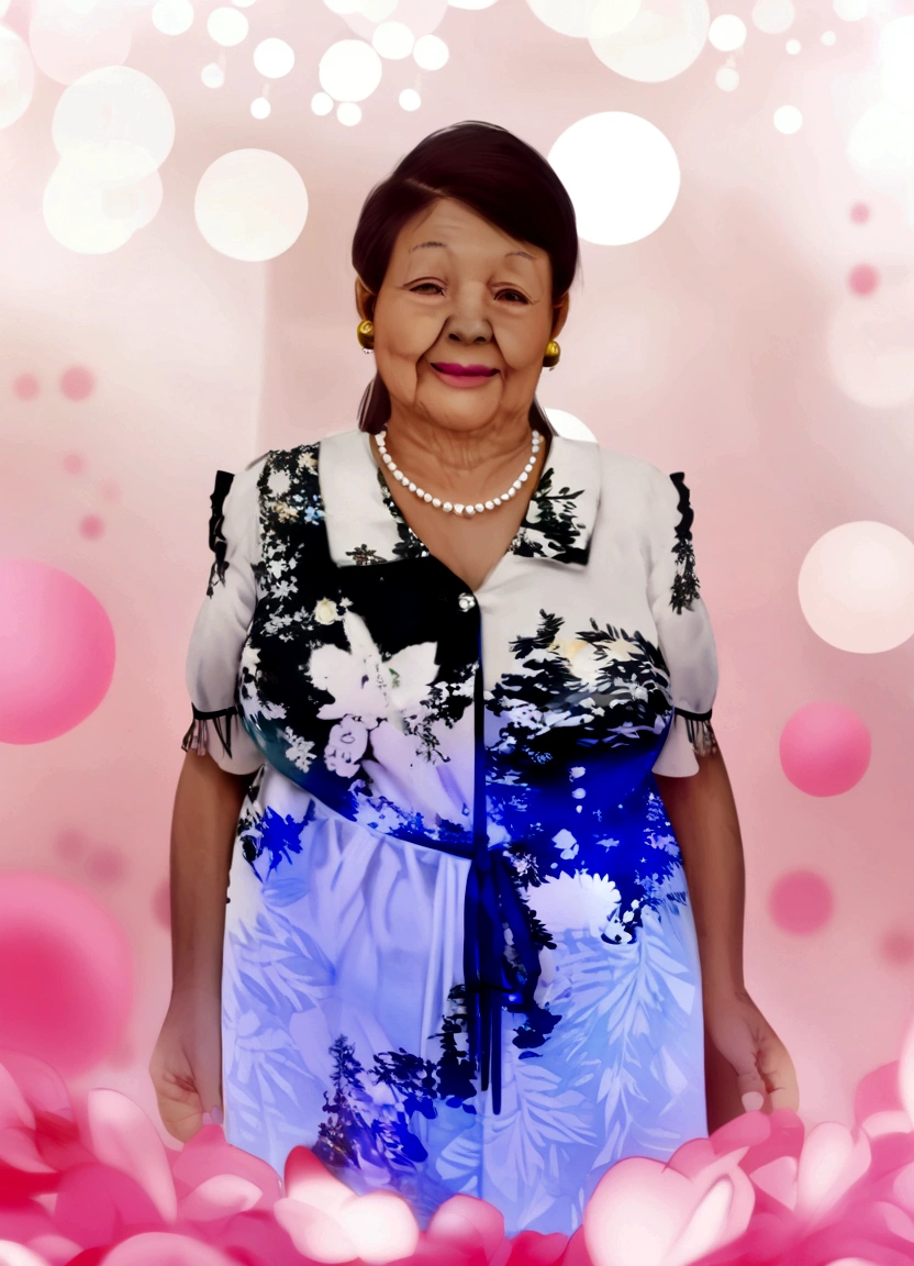 Grandmother in a festive dress