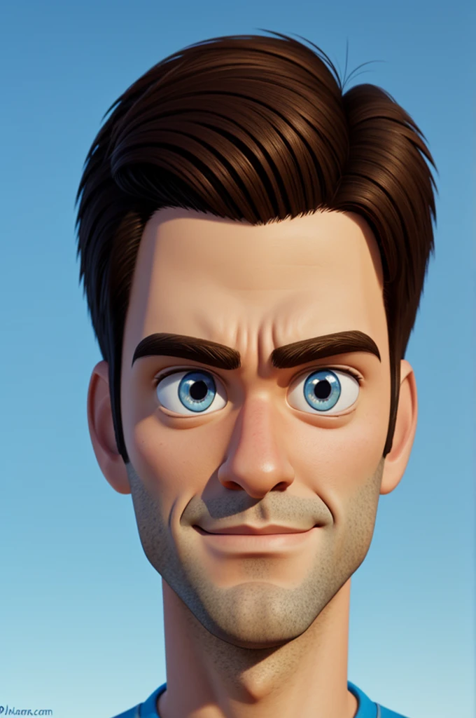male cartoon portrait, Pixar style