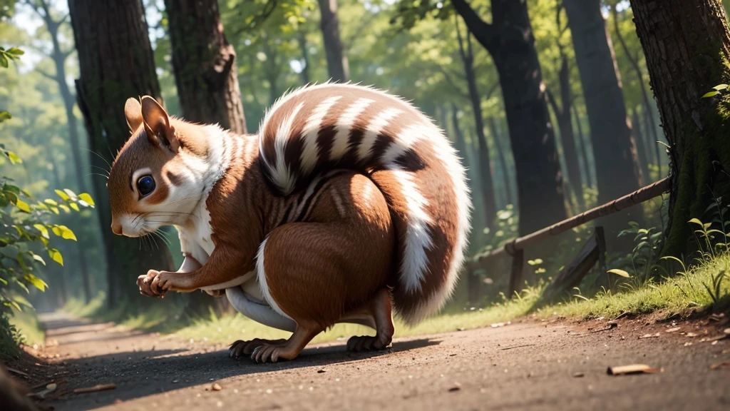 Squirrel journey echoed, instilling courage in the hearts of all