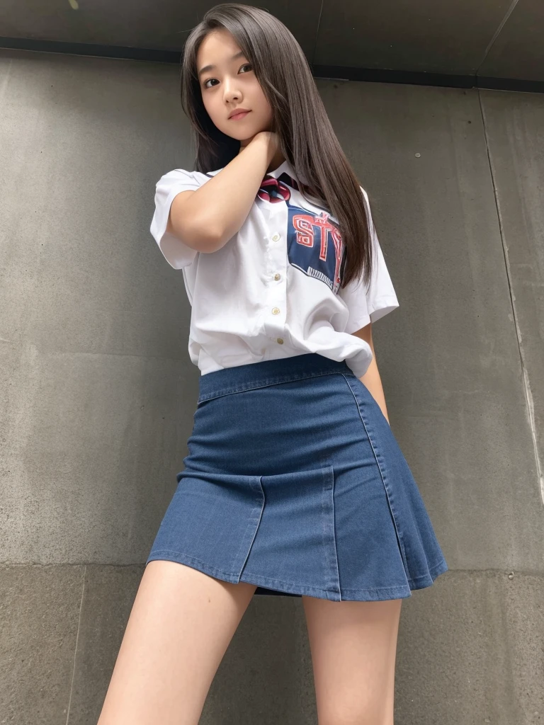 High school girl mini skirt Tall
