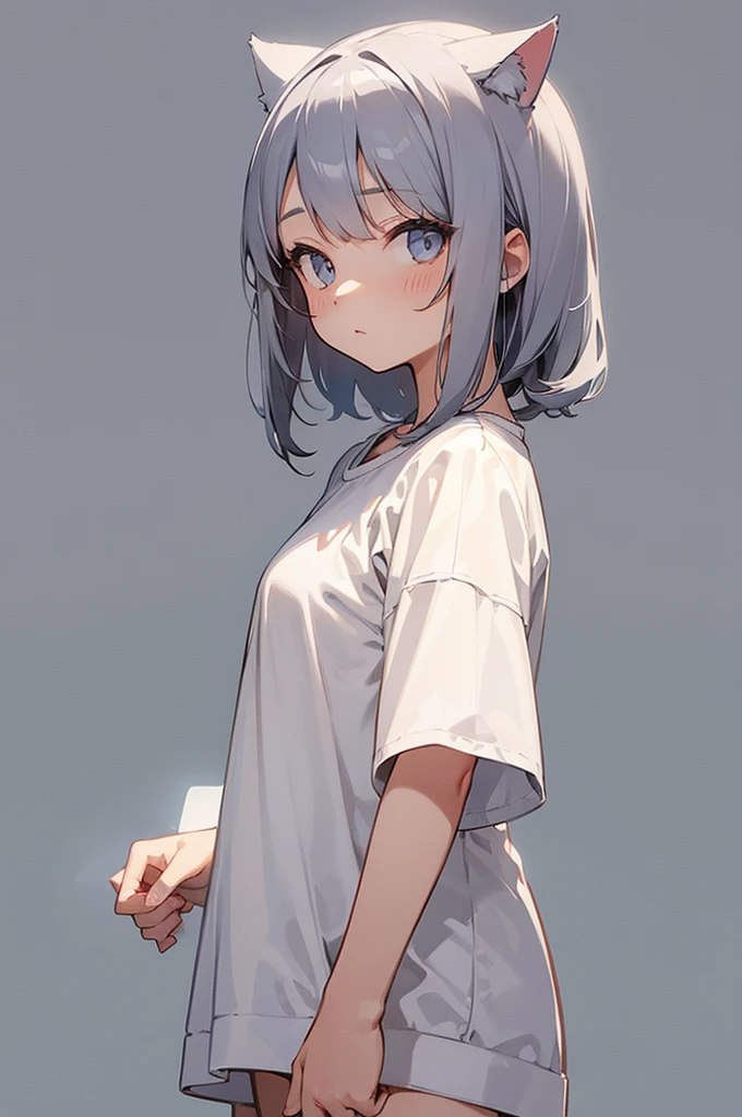 Simple Illustration,One girl, That will happen, View Viewer, Gray Hair, there is nothing, Cat ear, Cat&#39;s Tail, White shirt, Open clothes, Russian cities, ba-shiroko,steampunk,NSFW,2girl,high school girl,blush,Sticking out tongue,Saliva,White Breath,Stand with your legs up,full Art,Dairy-free,open pussy,pussy juice,cute,SEX,penis,penis in pussy,cam in pussy,Semen all over the body,futanari,Silver Hair,Red Eye