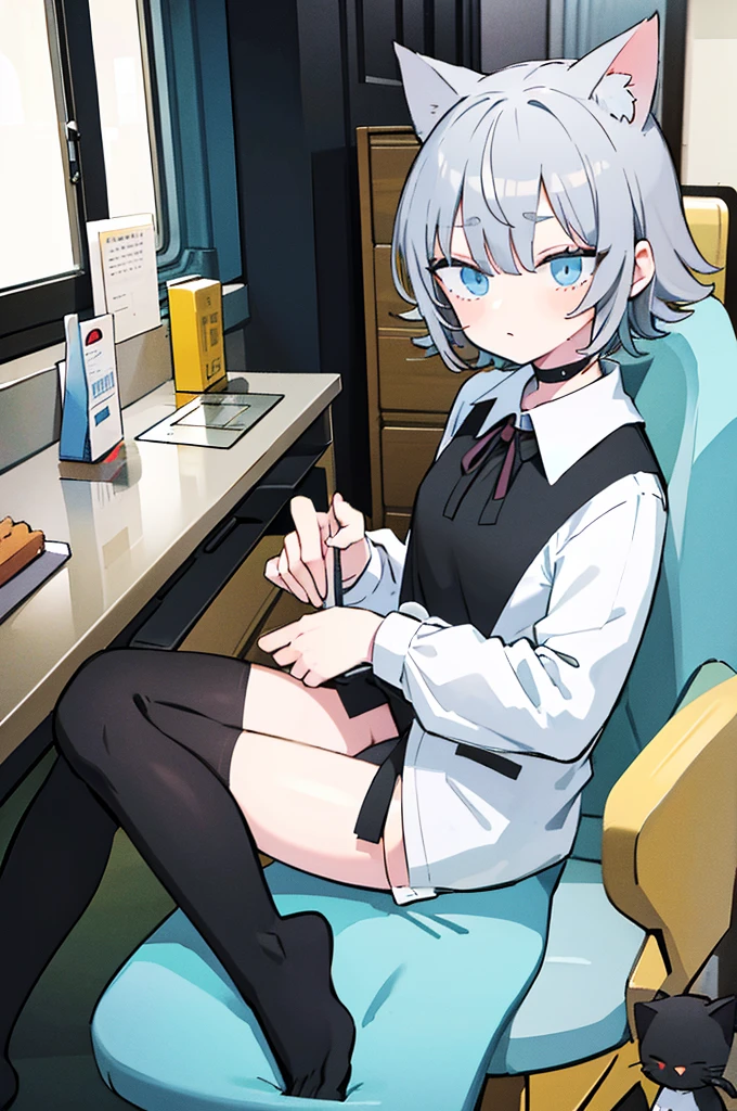  View Viewer, Gray Hair,  Cat ear, Cat&#39;s Tail, White shirt, Open clothes, Russian cities, ba-shiroko,steampunk,NSFW,2girl,high school girl,blush,Sticking out tongue,Saliva,White Breath,Stand with your legs up,full Art,Dairy-free,open pussy,pussy juice,cute,SEX,penis,penis in pussy,cam in pussy,Semen all over the body,futanari,Silver Hair,Red Eye