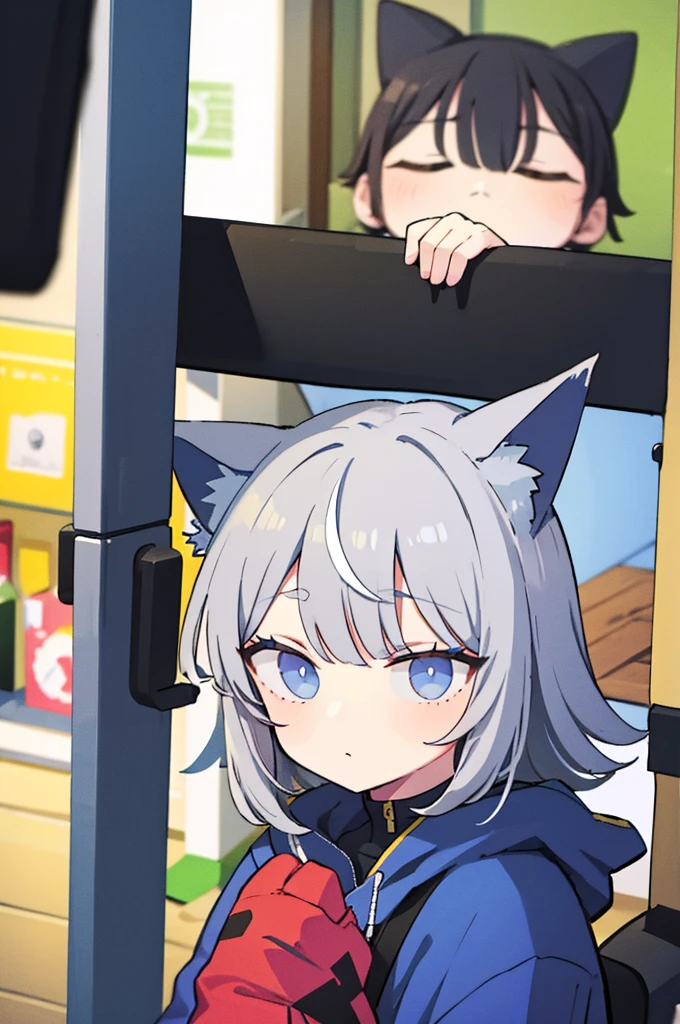  View Viewer, Gray Hair,  Cat ear, Cat&#39;s Tail, White shirt, Open clothes, Russian cities, ba-shiroko,steampunk,NSFW,2girl,high school girl,blush,Sticking out tongue,Saliva,White Breath,Stand with your legs up,full Art,Dairy-free,open pussy,pussy juice,cute,SEX,penis,penis in pussy,cam in pussy,Semen all over the body,futanari,Silver Hair,Red Eye