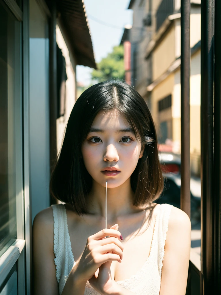 ((best quality)), ((masterpiece)), (Cinematic Aesthetic:1.4) Photo of a beautiful
lady smoking,japanese girl,20yo,
Ajia