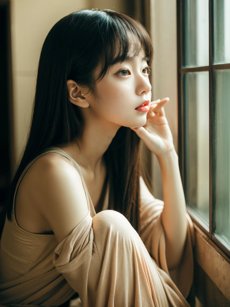((best quality)), ((masterpiece)), (Cinematic Aesthetic:1.4) Photo of a beautiful
lady smoking,japanese girl,20yo,
Ajia